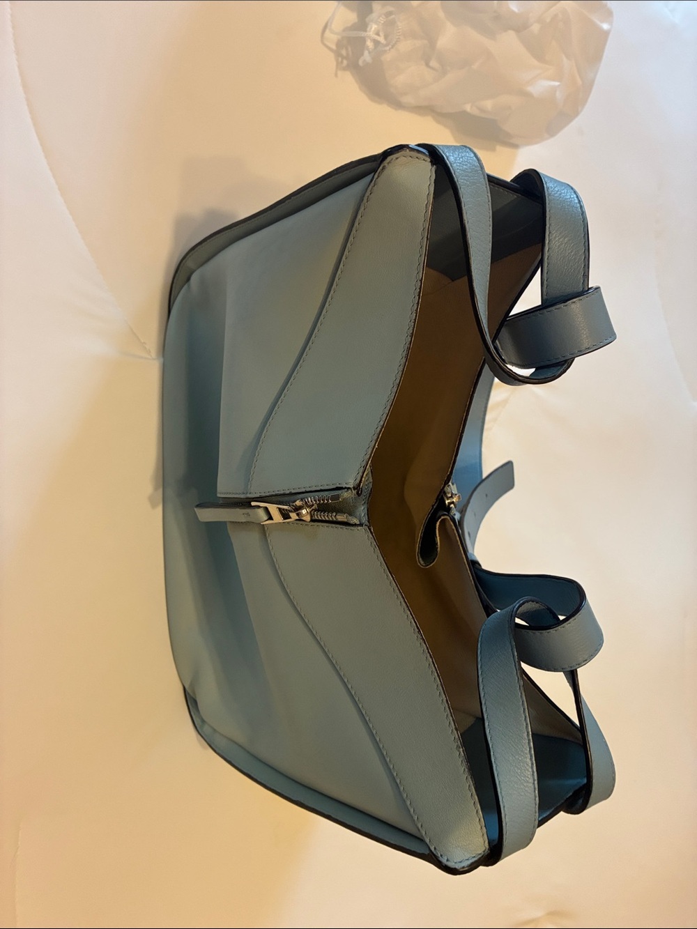 Loewe light blue hammock bag with CoA
